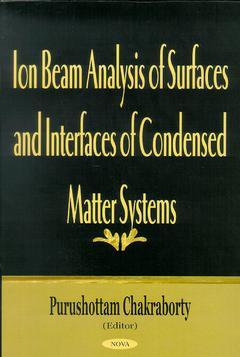 Couverture de l’ouvrage Ion Beam Analysis of Surfaces and interfaces of Condensed Matter Systems