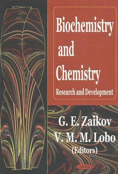 Couverture de l’ouvrage Biochemistry & chemistry : Research and development