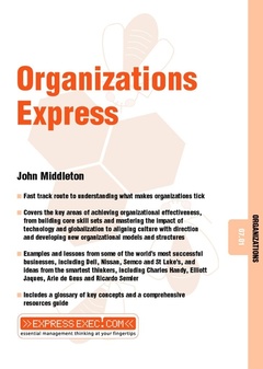 Couverture de l’ouvrage Organizations Express