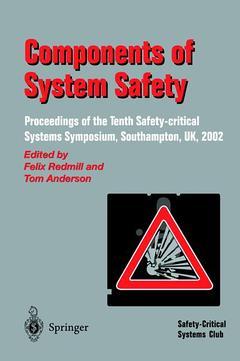 Couverture de l’ouvrage Components of System Safety