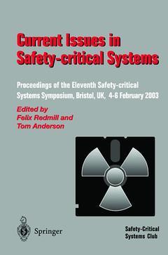 Couverture de l’ouvrage Current Issues in Safety-Critical Systems