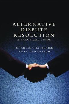 Couverture de l’ouvrage Alternative Dispute Resolution