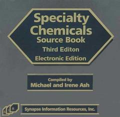 Couverture de l’ouvrage Specialty Chemicals Source Book (3rd Ed) (CD-ROM)