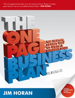 Couverture de l’ouvrage The One Page Business Plan