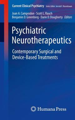 Couverture de l’ouvrage Psychiatric Neurotherapeutics