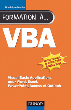 Couverture de l’ouvrage Formation à VBA - 2ème édition - pour Word, Excel, Access