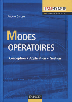 Couverture de l’ouvrage Modes opératoires - Conception. Application. Gestion - Livre+compléments en ligne