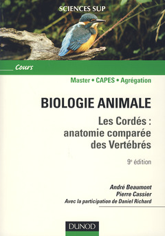 Couverture de l’ouvrage Biologie animale - Les Cordés - 9ème édition - Anatomie comparée des vertébrés