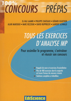 Cover of the book Tous les exercices d'analyse MP (100% concours prépas)