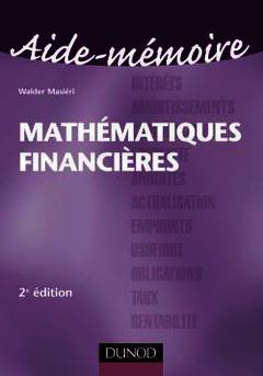 Couverture de l’ouvrage Aide-Mémoire de Mathématiques financières - 2ème édition
