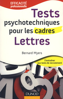 Couverture de l’ouvrage Tests psychotechniques pour les cadres - Lettres