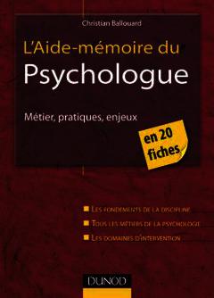 Couverture de l’ouvrage L'aide-mémoire du psychologue