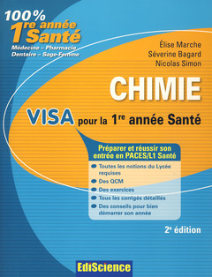 Couverture de l’ouvrage Chimie VISA pour la 1re année Santé (100% 1re année Santé) 2° Éd.