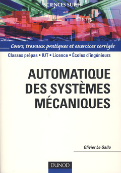 Cover of the book Automatique des systèmes mécaniques