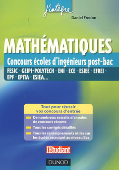 Cover of the book Mathématiques Concours écoles d'ingénieurs post-bac (J'intègre)