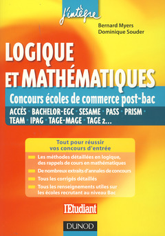 Cover of the book Logique et mathématiques. Concours écoles de commerce post-bac