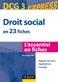Couverture de l’ouvrage Droit social 2010 en 23 fiches (DCG 3 Express)