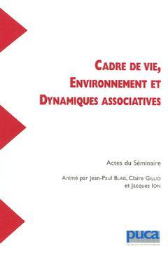 Couverture de l’ouvrage Cadre de vie, environnement et dynamiques associatives 