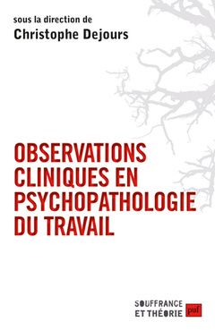 Couverture de l’ouvrage Observations cliniques en psychopathologie du travail
