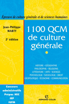 Couverture de l’ouvrage 1100 QCM de culture générale - 2ed - Catégories A et B
