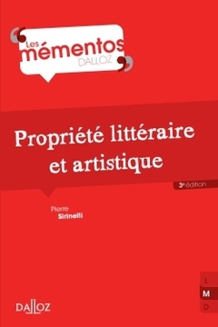 Couverture de l’ouvrage Propriété littéraire et artistique. 3e éd.