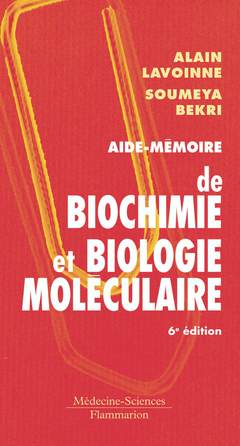Couverture de l’ouvrage Aide-mémoire de biochimie et biologie moléculaire