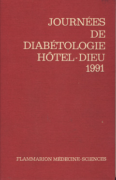Couverture de l’ouvrage Journées annuelles de diabétologie de l'Hôtel-Dieu 1991