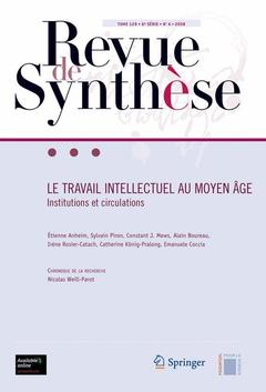 Cover of the book Le travail intellectuel au moyen Âge. Institutions et circulation