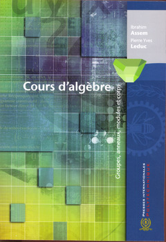 Couverture de l’ouvrage Cours d'algèbre