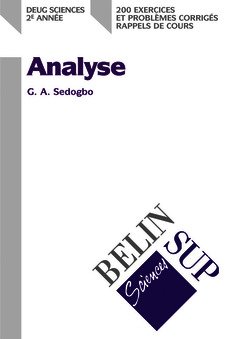 Couverture de l’ouvrage Analyse - DEUG Sciences 2è année 200 exercies & problèmes corrigés, rappels de cours.