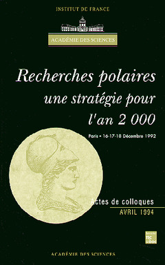 Cover of the book Recherches polaires (colloque de l'Académie des Sciences)