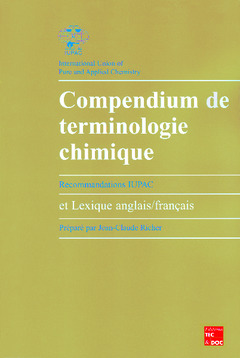 Couverture de l’ouvrage Compendium de terminologie chimique