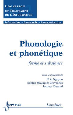 Couverture de l’ouvrage Phonologie et phonétique