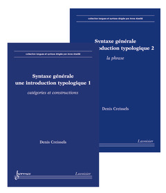Couverture de l'ouvrage Syntaxe générale, une introduction typologique (en 2 volumes)