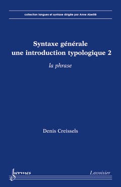 Couverture de l’ouvrage Syntaxe générale, une introduction typologique 2