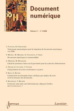 Cover of the book Document numérique Vol. 9 N° 1/2006