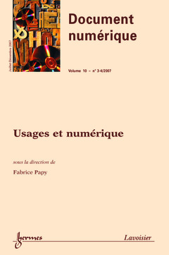 Cover of the book Usages et numérique (Document numérique Vol. 10 N° 3-4 juillet-décembre 2007)