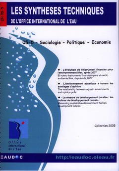 Couverture de l'ouvrage Sociologie - Politique - Economie (Les synthèses techniques de l'office international de l'eau, EN 05-5)