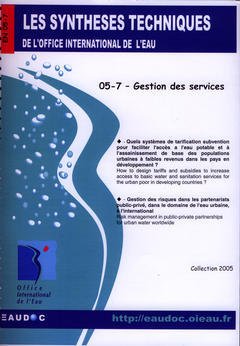 Couverture de l’ouvrage Gestion des services (Les synthèses techniques de l'office international de l'eau, EN 05-7)