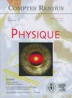 Couverture de l'ouvrage Comptes rendus Académie des sciences, Physique, tome 6, fasc 7, Septembre 2005 Neutrino physics/Physique des neutrinos