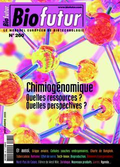 Couverture de l’ouvrage Biofutur N° 260: Chimiogénomique. Quelles ressources ? Quelles perspectives?