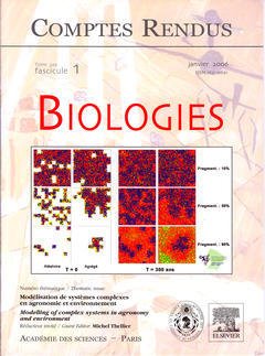 Cover of the book Comptes rendus Académie des sciences, Biologies, tome 329, fasc 1, Janv. 2006 modélisation de systèmes complexes en agronomie et environnement...
