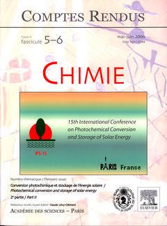 Cover of the book Comptes rendus Académie des sciences, Chimie, tome 9, fasc 5-6, mai-juin 2006 conversion photochimique et stockage de l'énergie solaire 2è partie ...