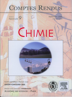 Couverture de l'ouvrage Comptes rendus Académie des sciences, Chimie, tome 9, fasc 9, Septembre 2006 : GECOM-CONCOORD 2005