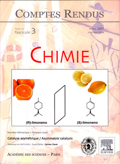 Couverture de l’ouvrage Comptes rendus Académie des sciences, Chimie, tome 10, fasc 3, mars 2007 : catalyse asymétrique / Asymmetric catalysis