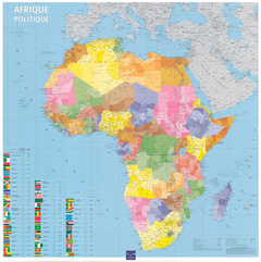 Couverture de l’ouvrage Afrique politique - poster plastifié 88cm x 88cm, 1 : 12 000 000, réf. 70036