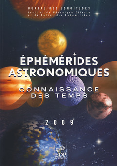 Couverture de l’ouvrage Éphémérides astronomiques 2009 : connaissance des temps (avec CD-ROM)