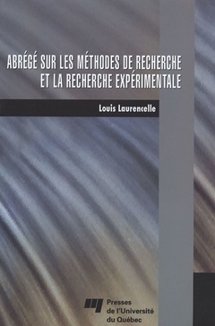 Cover of the book ABREGE SUR LES METHODES DE RECHERCHE ET LA RECHERCHE EXPER.