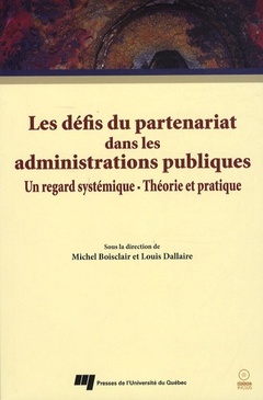 Cover of the book DEFIS DU PARTENARIAT DANS LES ADMINISTRATIONS PUBLIQUES