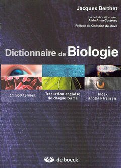Couverture de l’ouvrage Dictionnaire de biologie